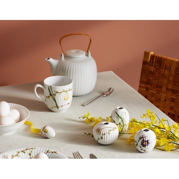 Комплект от 3 миниатюрни порцеланови вазички Spring Hammershøi - Kähler Design-image-1