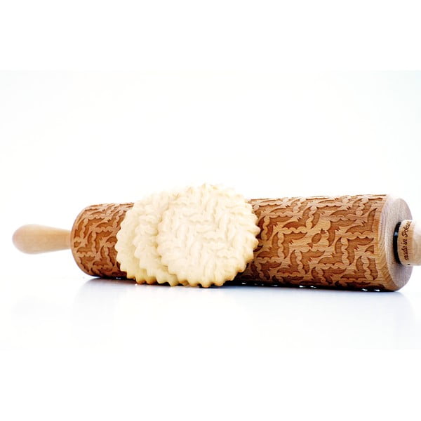 Дървен релефен валяк за тесто Bats - Valek-image-2