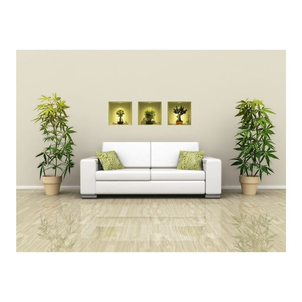 Комплект от 3 стикера с 3D ефект Bonsai Trees On Spot - Ambiance-image-2