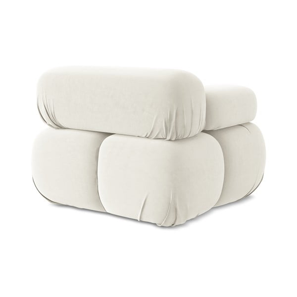 Бял кадифен модул за диван (ляв ъгъл) Lokua – Makamii-image-4
