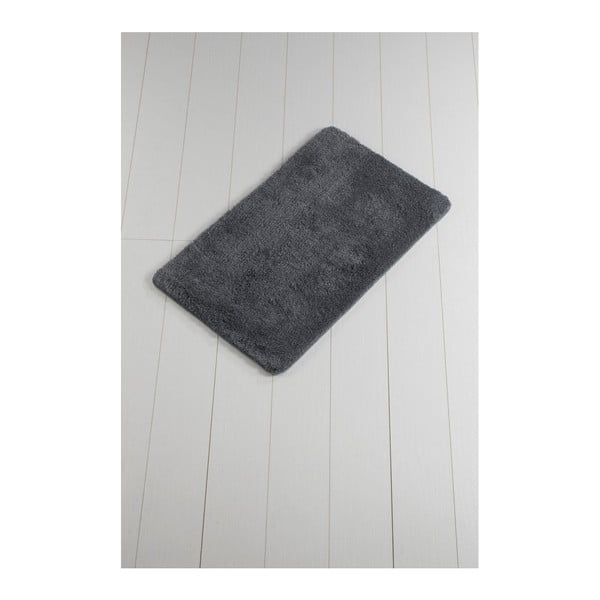 Тъмно сив килим за баня Minto Duratto, 100 x 60 cm - Foutastic