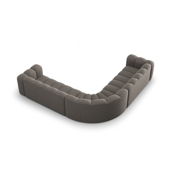 Тъмносив шенилов модулен ъглов диван Lupine – Micadoni -image-3