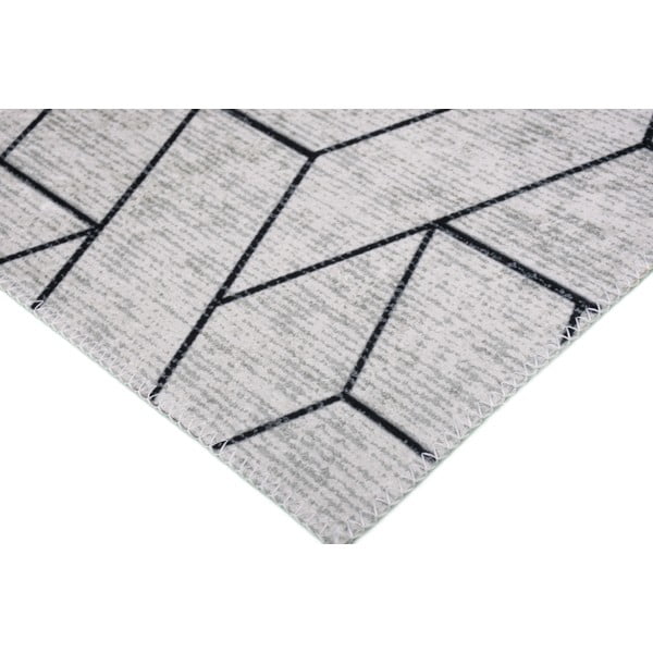 Светлосив килим, подходящ за миене 50x80 cm - Vitaus-image-2