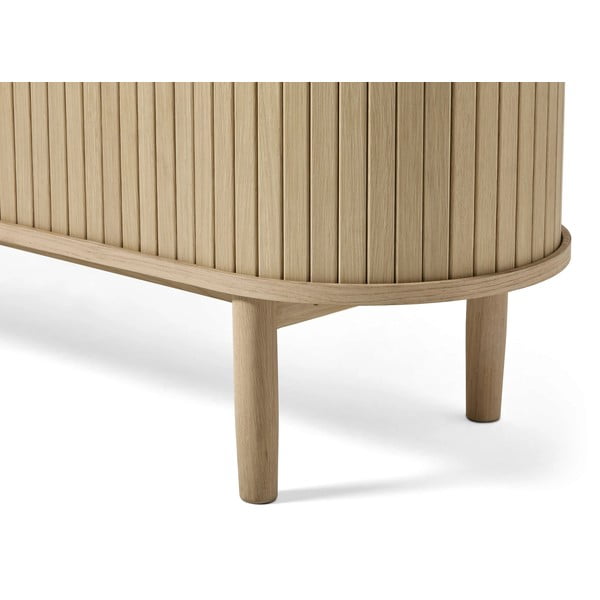 Маса за телевизор от декор от дъб  в естествен цвят 180x56x40 cm Meta – Unique Furniture-image-4