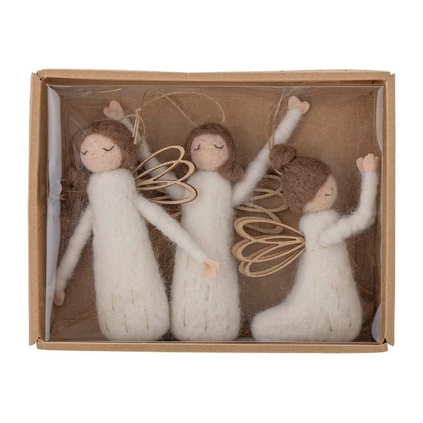 Вълнени Коледни украси в комплект от 3 бр. 13 cm Pavla – Bloomingville-image-3