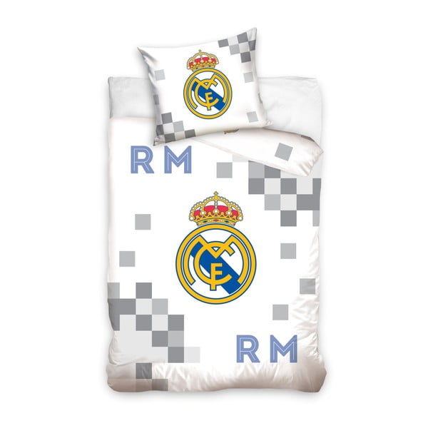Детско памучно спално бельо за единично легло Real Madrid Club I, 160 x 200 cm - CARBOTEX