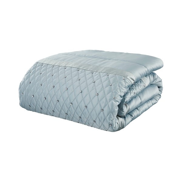 Синьо  покривало за легло от микросатен 240x260 cm Sequin Cluster – Catherine Lansfield-image-2