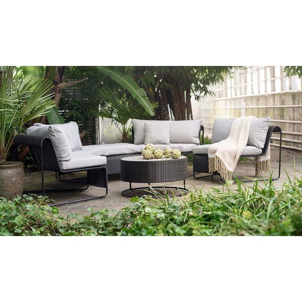 Сив градински комплект за 5 души Rindal - Bonami Selection-image-1