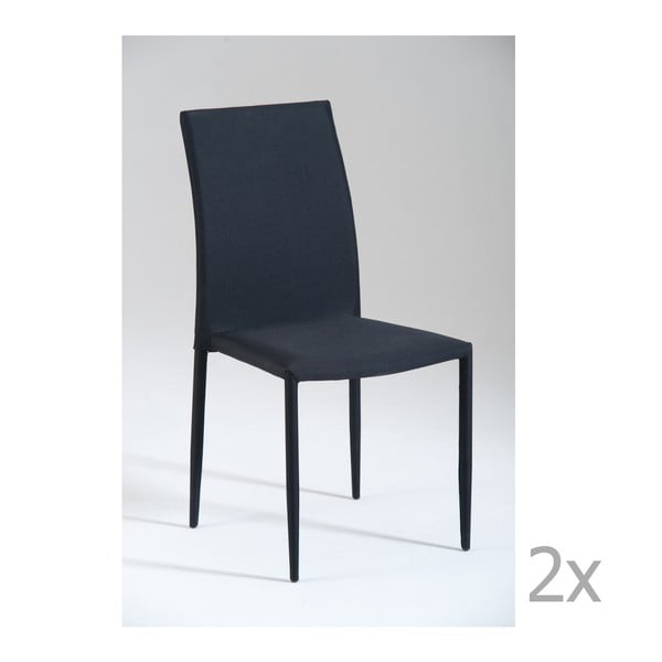 Sada 2 černých jídelních židlí Castagnetti Fabi