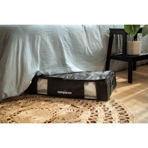 Черна кутия за съхранение под леглото XXL Black Edition 3D, 145 л - Compactor-image-1