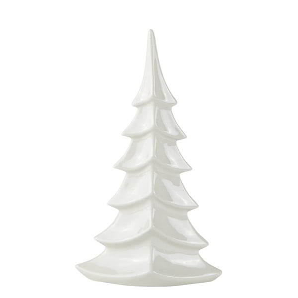 Бяла керамична декоративна коледна елха, височина 27,5 cm - KJ Collection