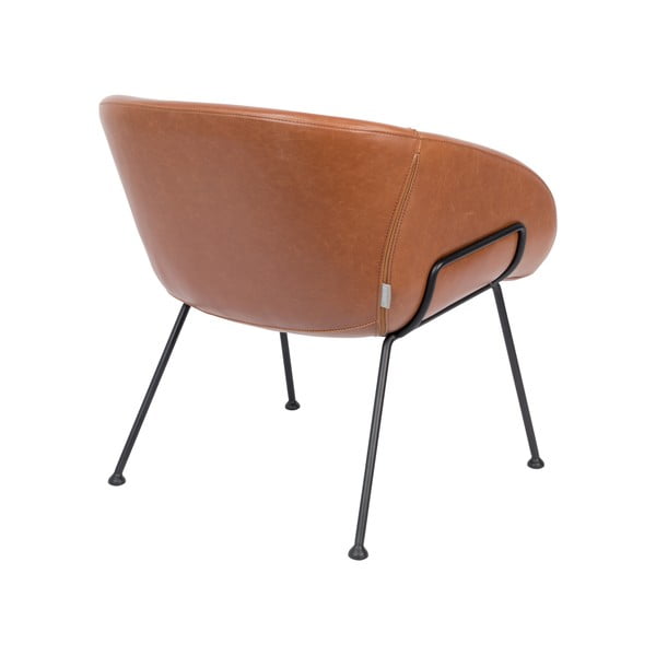 Кафяв фотьойл от изкуствена кожа Feston - Zuiver-image-4