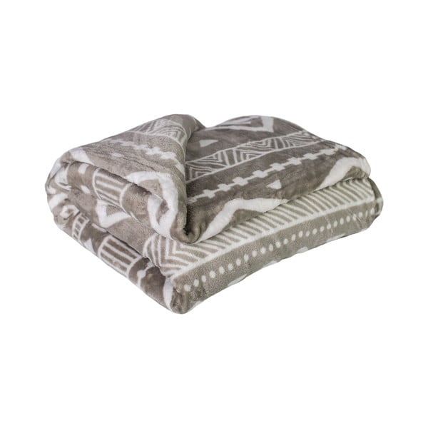 Сиво микроплюшено одеяло 200x150 cm Maya - My House-image-1