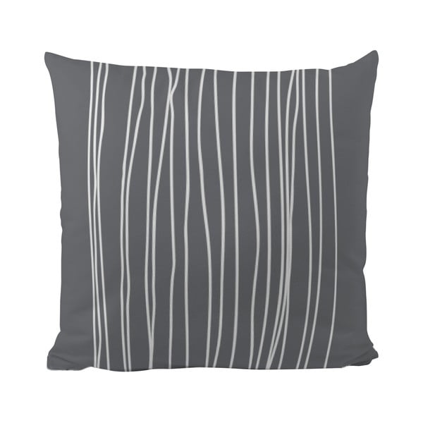 Polštář Black Shake White Stripes in Grey, 50 x 50 cm