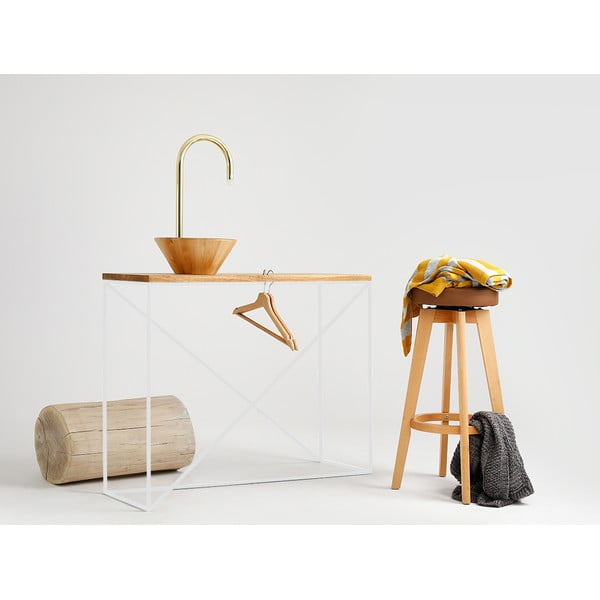 Конзолна маса, изработена от дъбова дървесина Memo - CustomForm-image-3