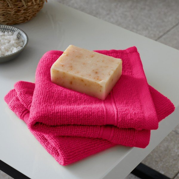 Тъмнорозови памучни хавлии и кърпи за баня в комплект 6 бр. от тери Zero Twist – Catherine Lansfield-image-4