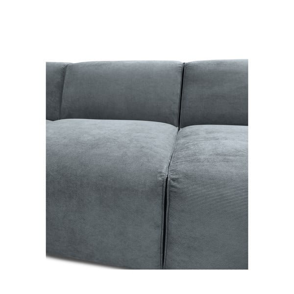 Сив ъглов диван от рипсено кадифе (ляв ъгъл) Sting – Scandic-image-4