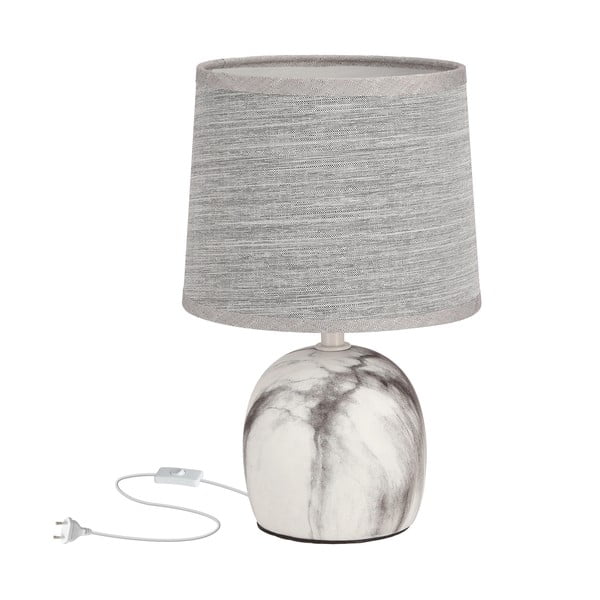 Светлосива настолна лампа с текстилен абажур (височина 25 cm) Adelina - Candellux Lighting