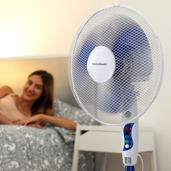 Бял вентилатор на основата, ø 40 cm - InnovaGoods-image-4