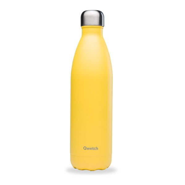 Жълта туристическа бутилка от неръждаема стомана 750 ml Pop - Qwetch