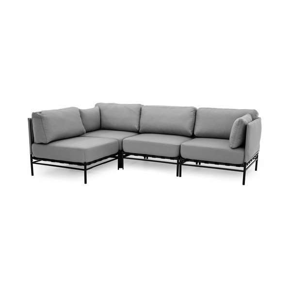 Светлосив модулен градински диван 234 cm Dandy - Sit Sit-image-3