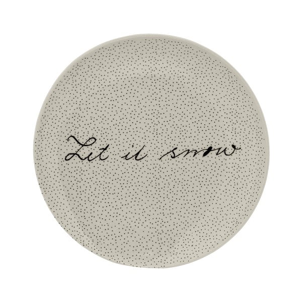 Бяла керамична чиния Snow, ⌀ 20 cm - Bloomingville