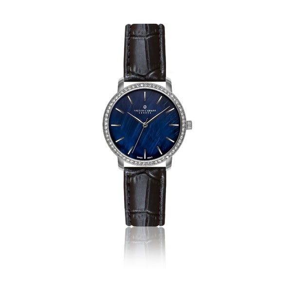 Дамски часовник Monte Leone с черна каишка от естествена кожа - Frederic Graff