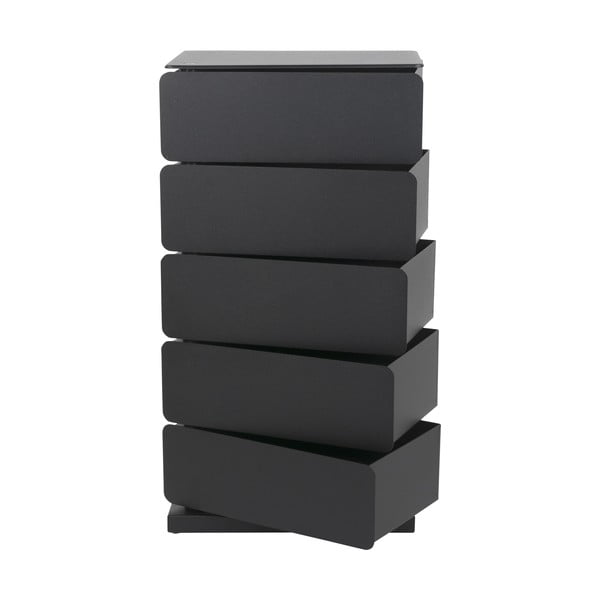 Черен метален скрин 37x72x26 cm Joey – Spinder Design-image-2