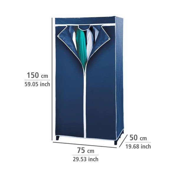 Гардероб от син плат 75x150 cm Air - Wenko-image-1