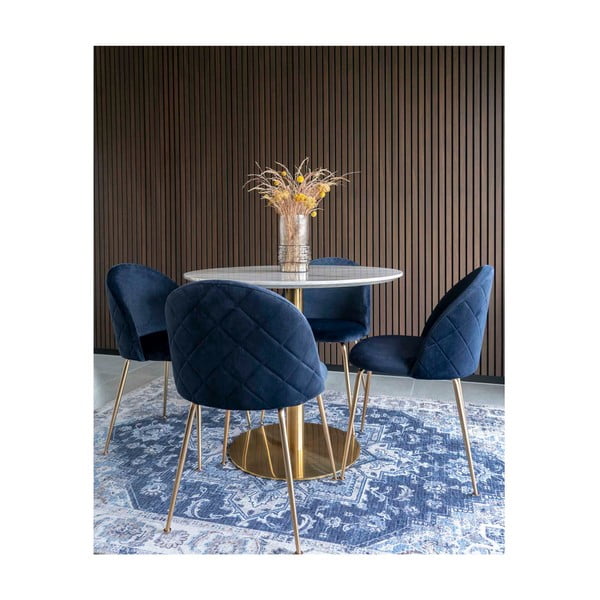 Кръгла маса за хранене с мраморен плот ø 90 cm Bolzano - House Nordic-image-2