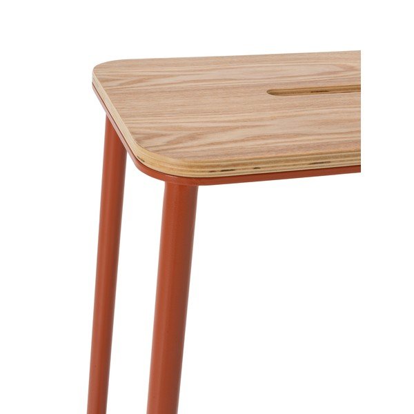 Бар столове в комплект 2 бр. в тухлен цвят (височина на седалката 65 cm) Abba – Marckeric-image-4