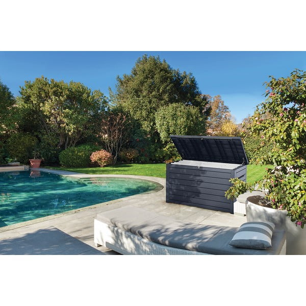 Антрацитна пластмасова градинска кутия за съхранение Ontario – Keter-image-3