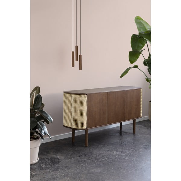 Нисък скрин с дъбов декор в бежово-натурален цвят 150x75 cm Treasures - UMAGE-image-1