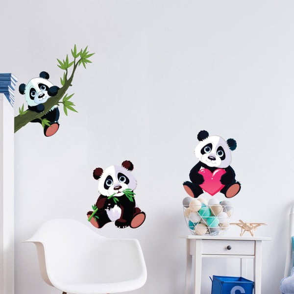 Комплект от 3 стикера за стена Panda - Ambiance-image-2