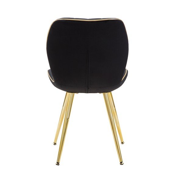 Комплект от 2 черни тапицирани трапезни стола Paris - Mauro Ferretti-image-4