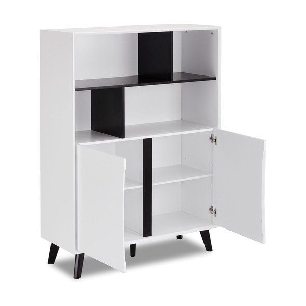 Бял шкаф за книги 100x140 cm Lyon - Furnhouse-image-3
