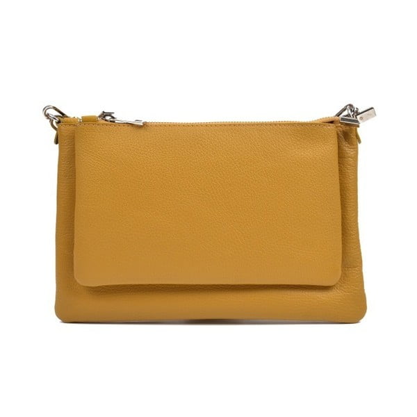 Жълта кожена чанта Minsie - Anna Luchini