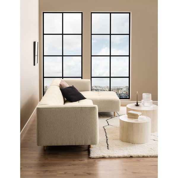 Бежови кръгли масички за кафе в комплект от 2 бр. от камък ø 58 cm Dice – Actona-image-2