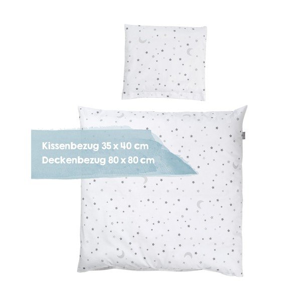 Бяло памучно детско спално бельо за детско креватче 80x80 cm Sternenzauber – Roba-image-3