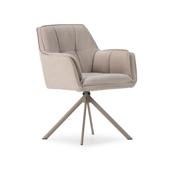 Бежови тапицирани трапезни столове в комплект 2 бр. Keiko – Marckeric