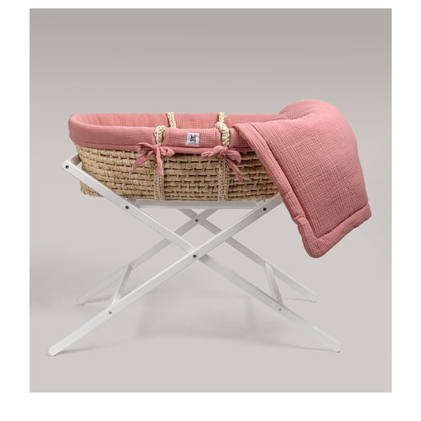 Розов кош за мосю със стойка Meeko - BELLAMY