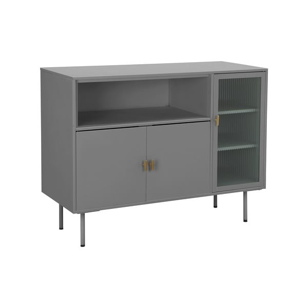 Сива метална витрина 104x80 cm Rosalie – Støraa-image-2