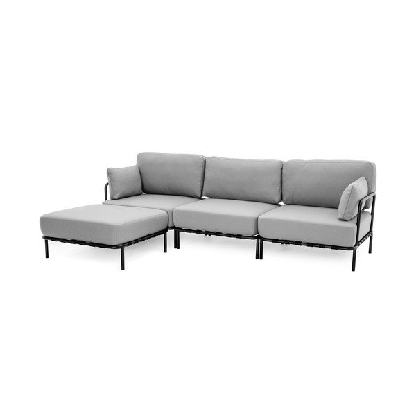 Светлосив модулен градински диван 234 cm Salve - Sit Sit-image-3