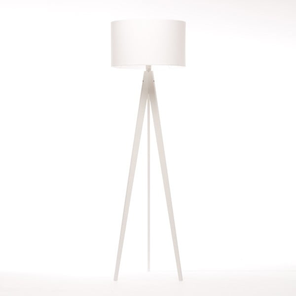 Stojací lampa Artist White Felt/White Birch, 125x42 cm