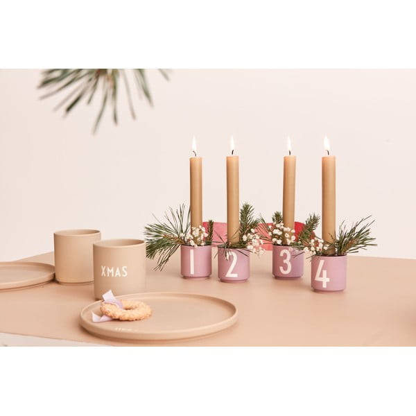 Порцеланови свещници в комплект от 4 бр. Mini - Design Letters-image-1