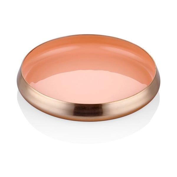 Метална купа в цвят мед и розово Minu, диаметър 24 cm - The Mia