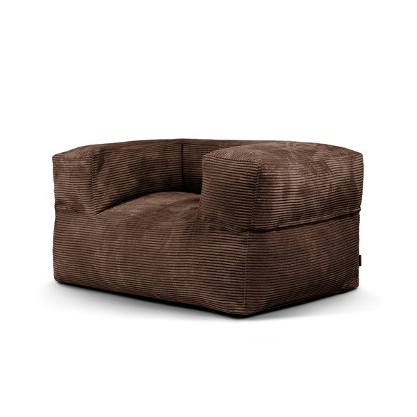 Тъмнокафяв пуф от рипсено кадифе MooG – SLOWDOWN