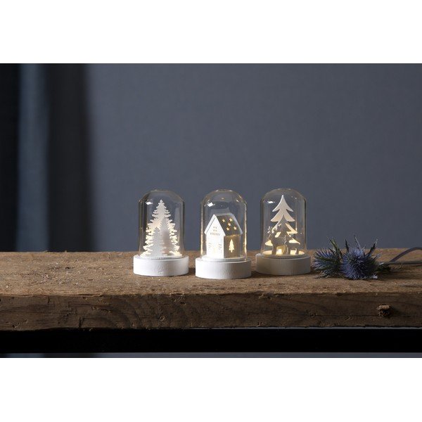 Комплект от 3 LED светлинни декорации, височина 8,5 см Kupol - Star Trading-image-1