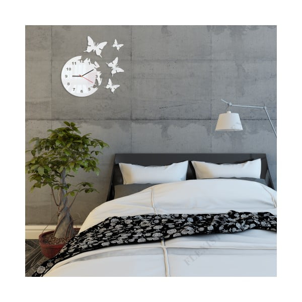 Hodiny z plexiskla Butterfly Black-image-1