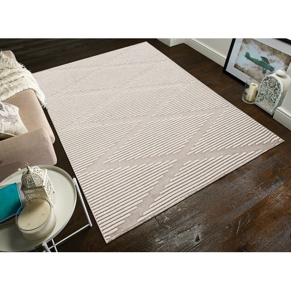 Кремав миещ се килим 108x154 cm Lena - Webtappeti-image-1